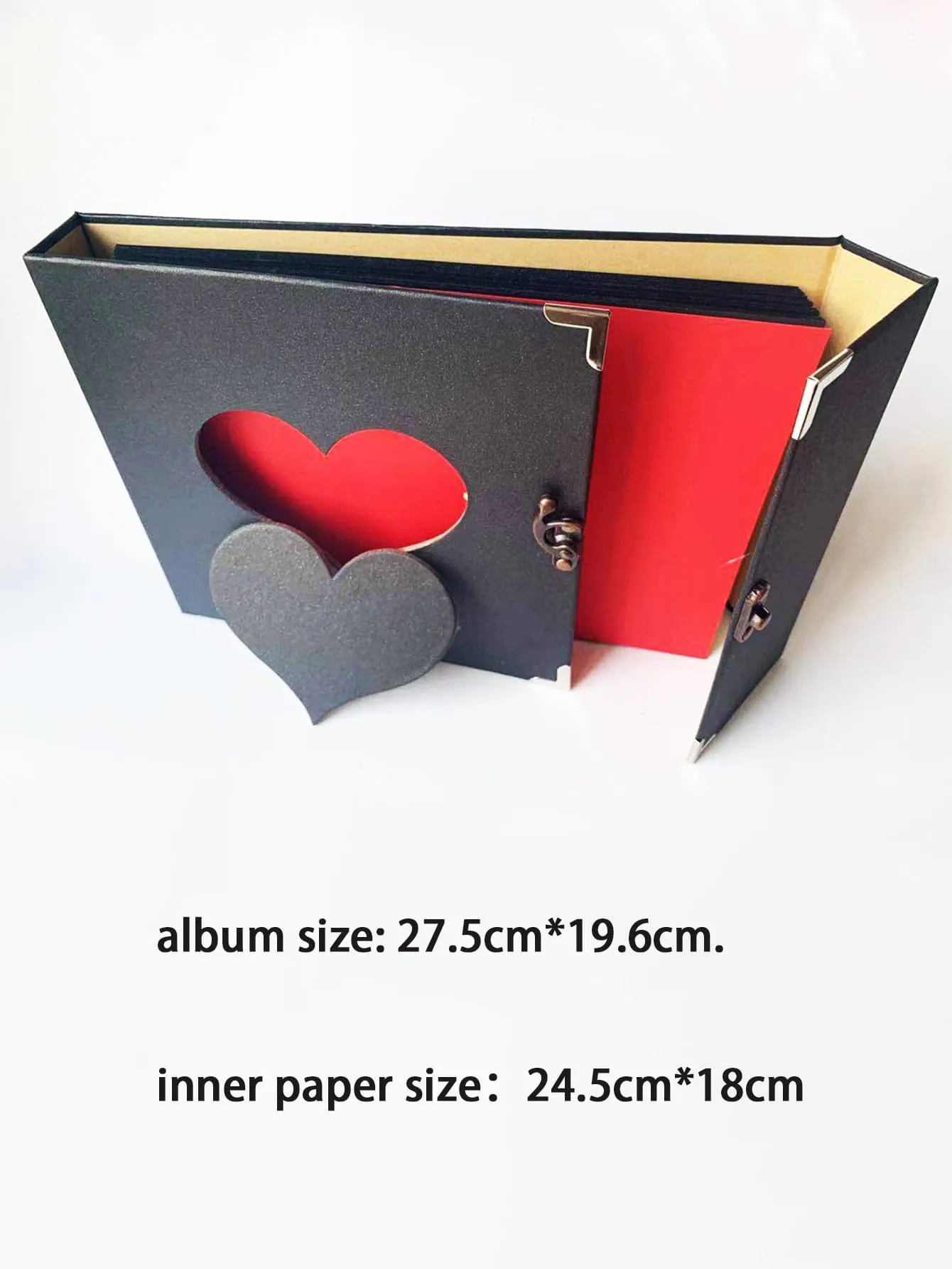 1pc Heart Hollow Design Photo Album