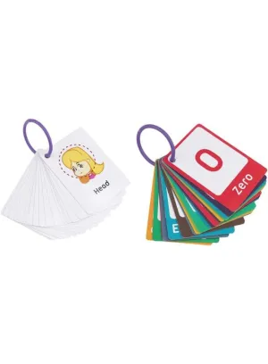 2 Sets Educational Flashcards Pocket Card Preschool Teaching Cards for kids, Numbers & Body Parts