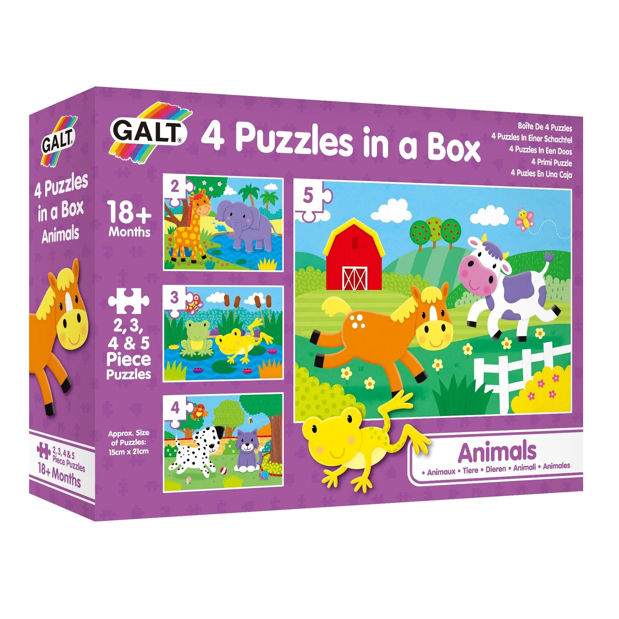 4 Puzzles in a Box - Animals