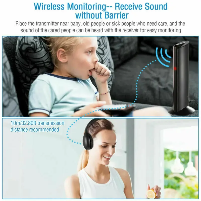 5-in-1 Wireless Headset for TV DVD PC