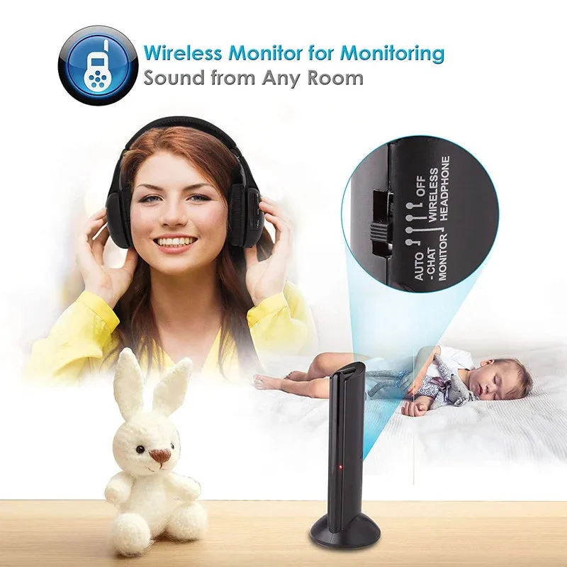 5-in-1 Wireless Headset for TV DVD PC