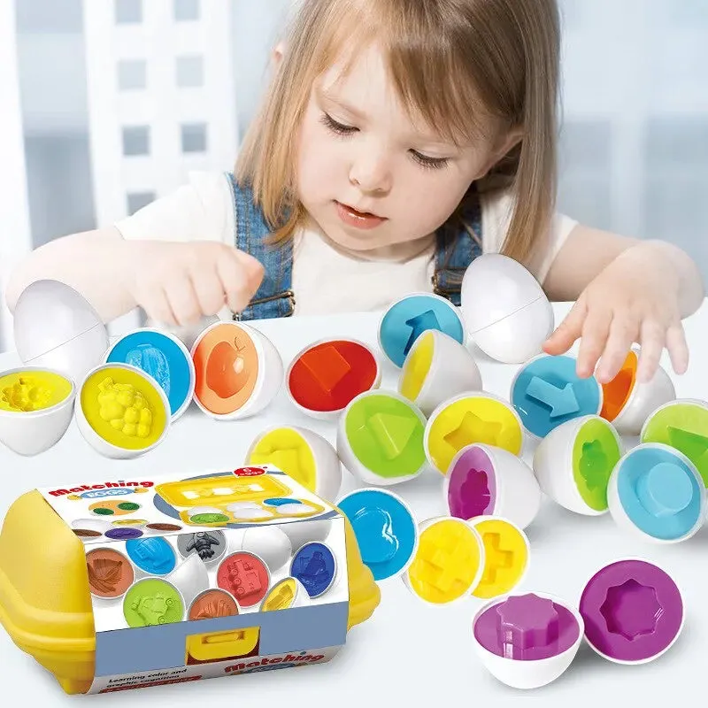 6 PIECES SMART & SHAPE MATCHING EGGS TOYS FOR KIDS