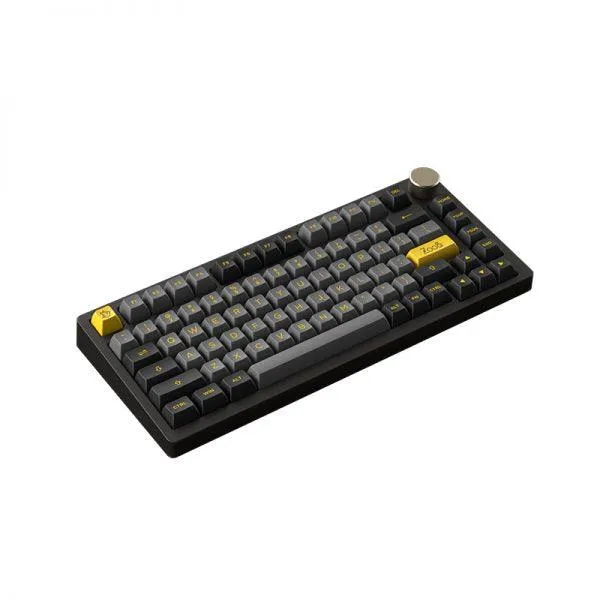 AKKO PC75B Plus V2 Black & Gold RGB Mechanical Keyboard (Akko CS Crystal Wine Red)