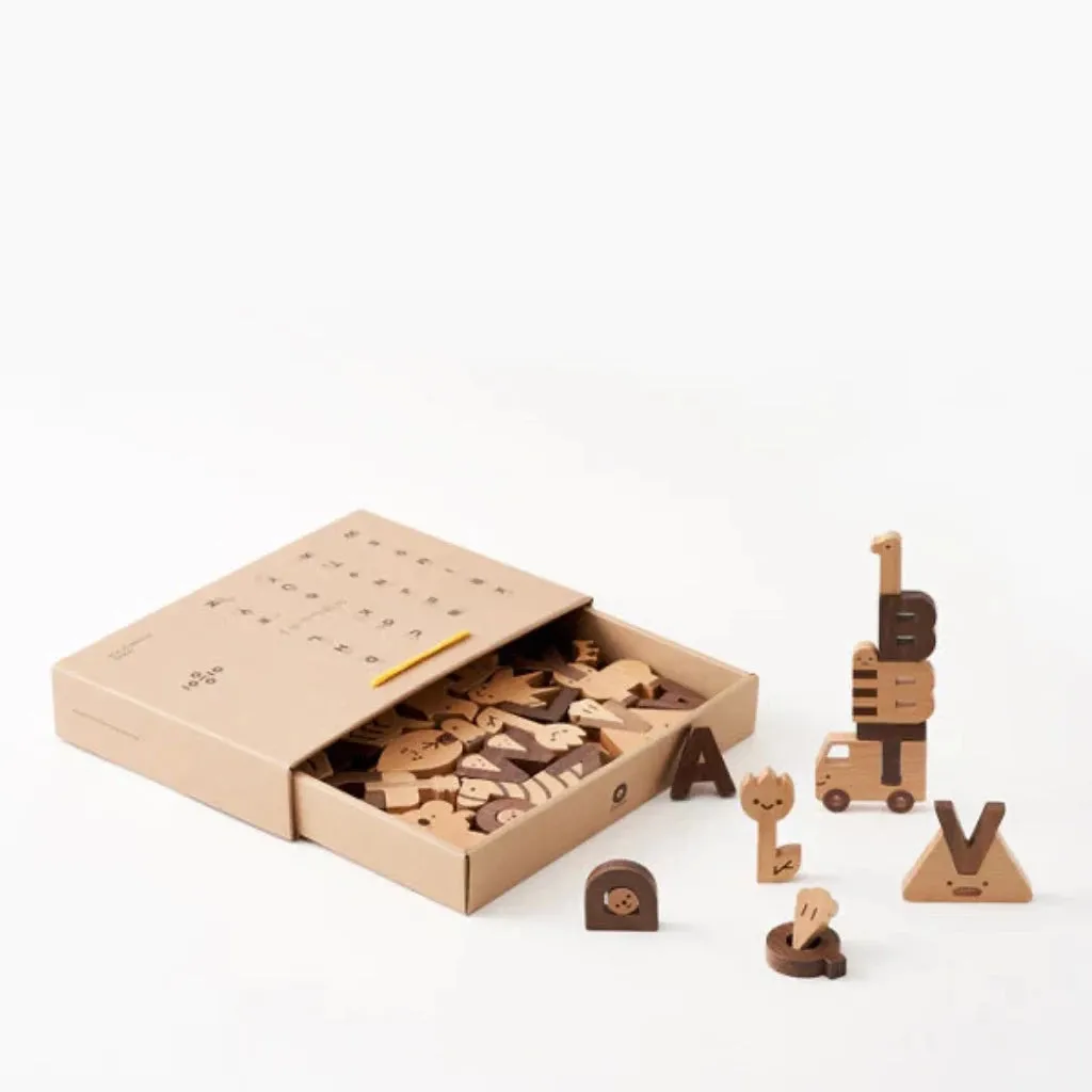 Alphabet play block set