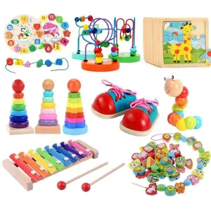 Baby Educational Toys Wooden Toys Montessori Early Learning Baby Birthday Christmas New Year Gift Toys for Children Kids