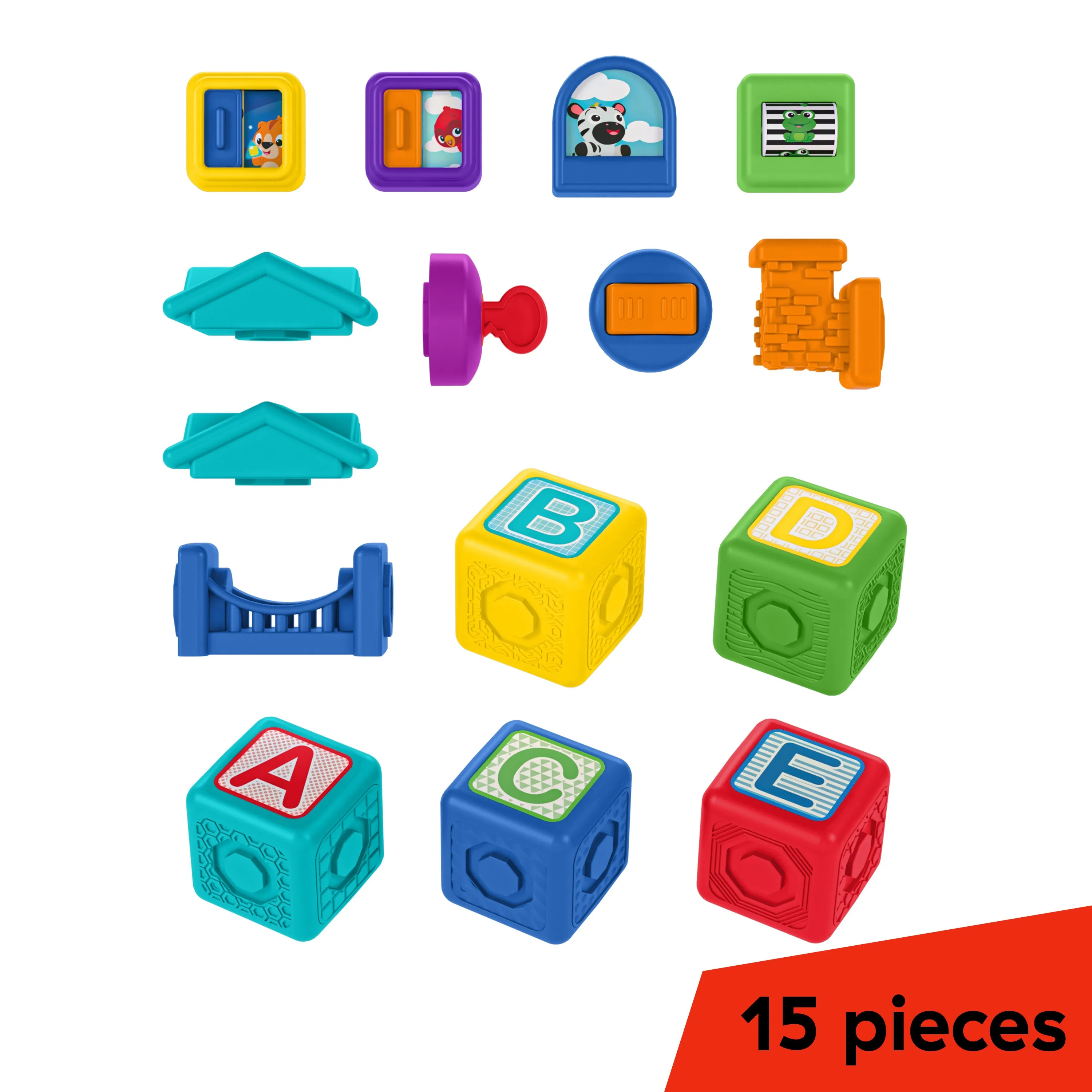 Baby Einstein Connectables 15-Piece Bridge & Learn Magnetic Activity Blocks