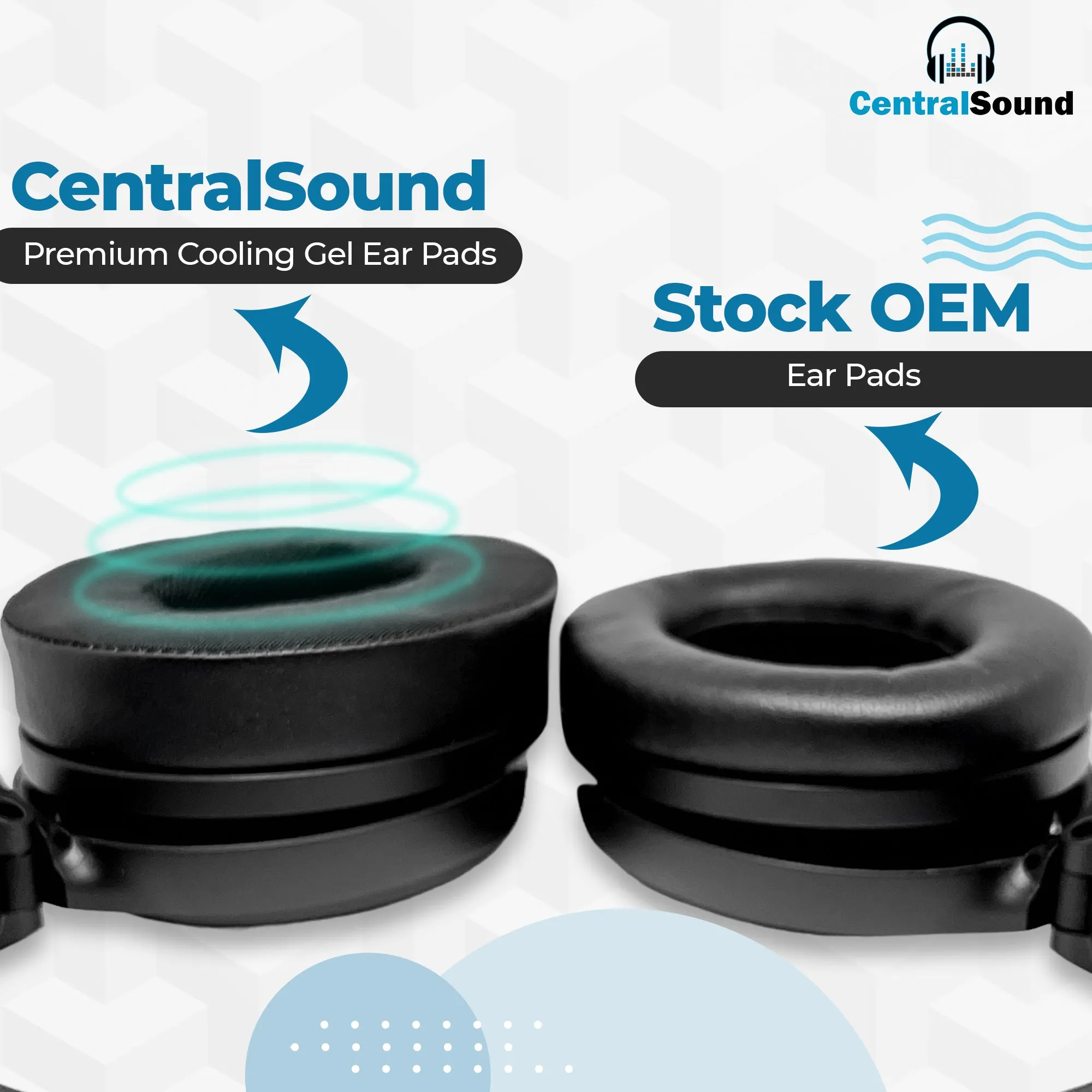 CentralSound Coolers Bose SoundLink Around-Ear Wireless II AE1 AE2 AEII BA2 Cooling Gel Ear Pad Replacement Cushions with Memory Foam