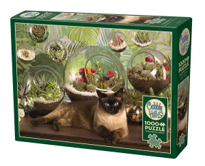 Cobble Hill Puzzles: Terrarium Cat