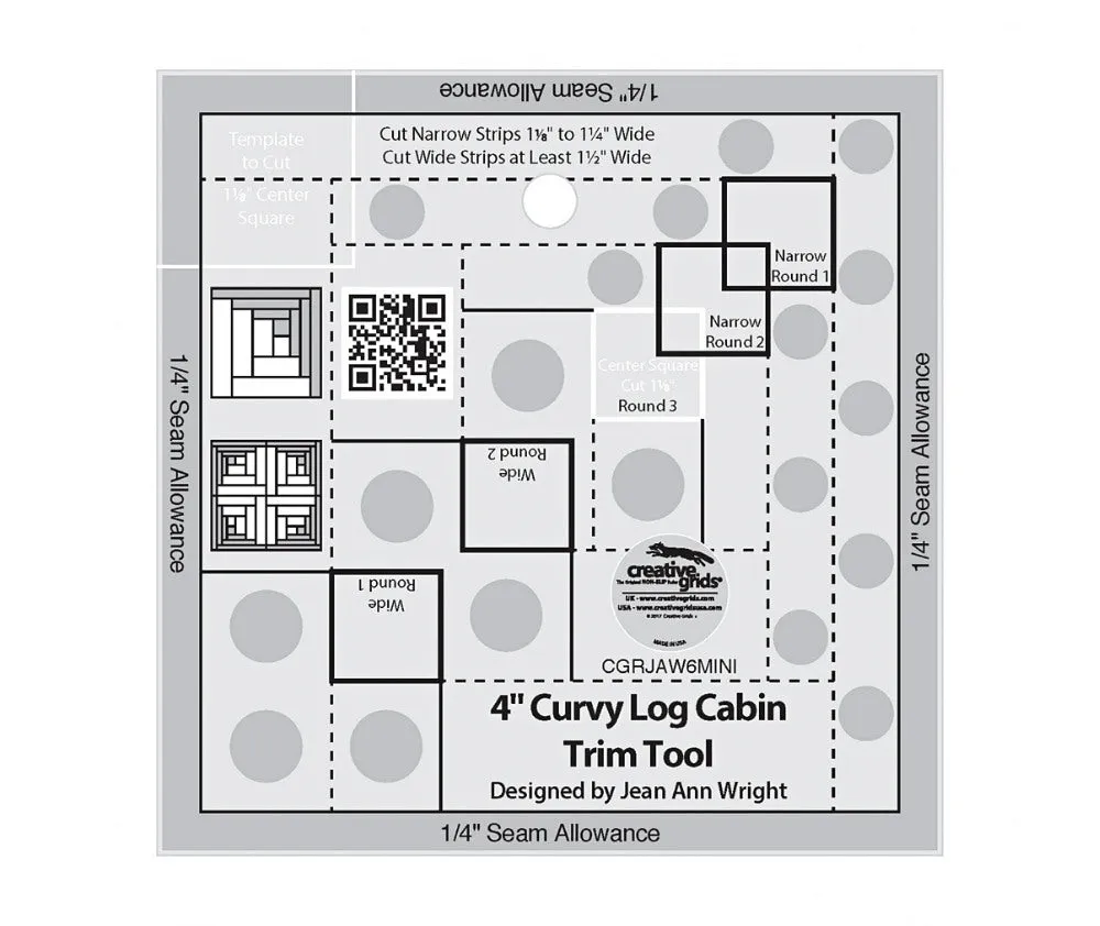 Creative Grids 4" Curvy Log Cabin Trim Tool