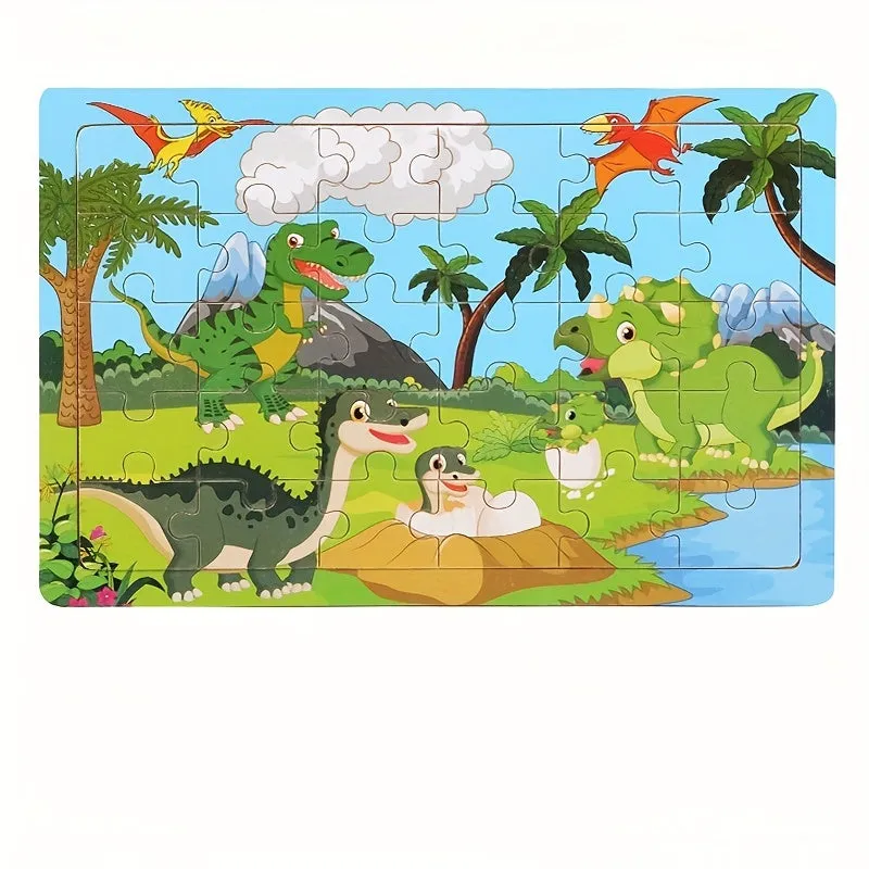 Dinosaur Wooden Jigsaw Puzzle Fun and Educational Animal Toy