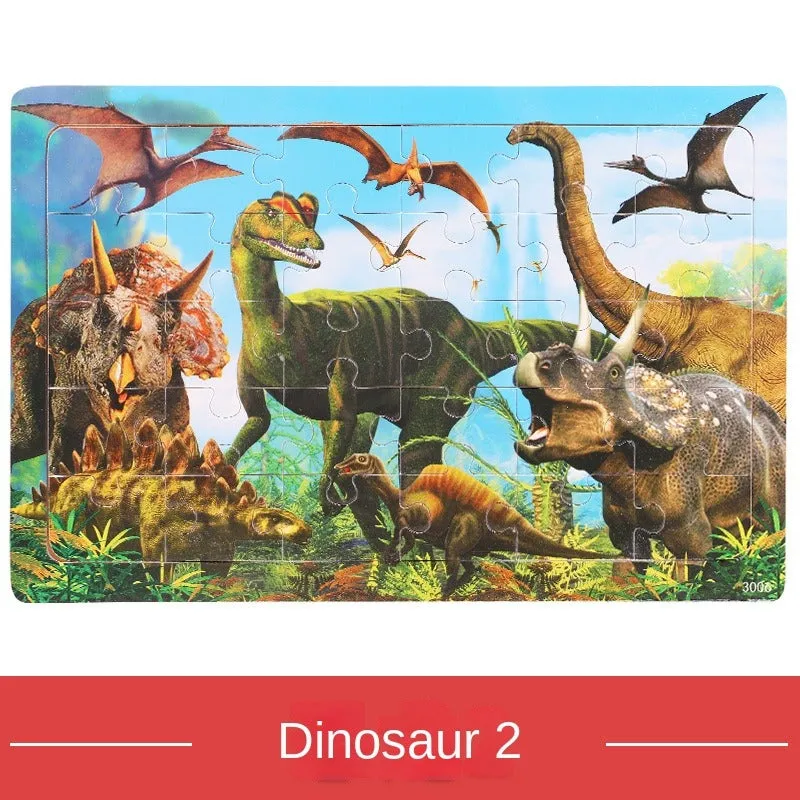 Dinosaur Wooden Jigsaw Puzzle Fun and Educational Animal Toy