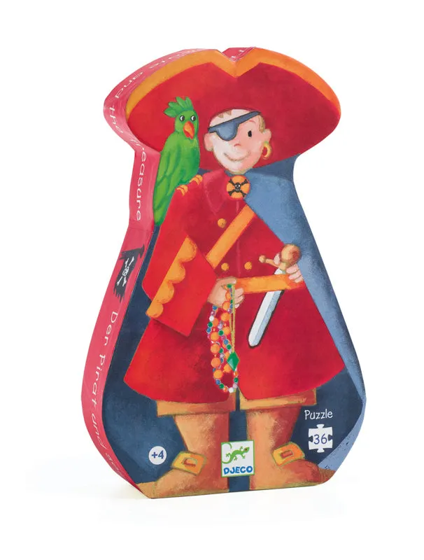 Djeco Pirate And Treasure 36pc Silhouette Puzzle