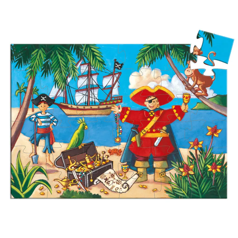 Djeco Pirate And Treasure 36pc Silhouette Puzzle