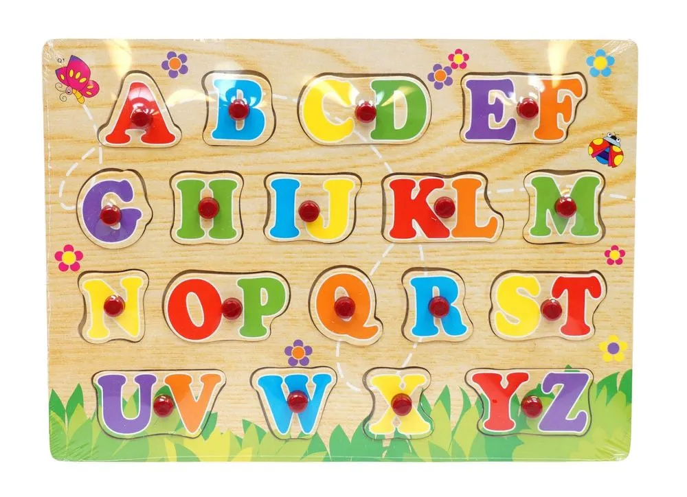 First Learning Wooden Pin Puzzle Alphabet