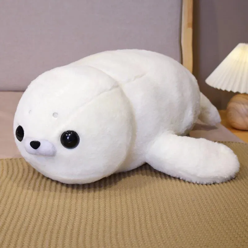 Fluffy Sleepy Kawaii Seal Stuffed Animals Plushies