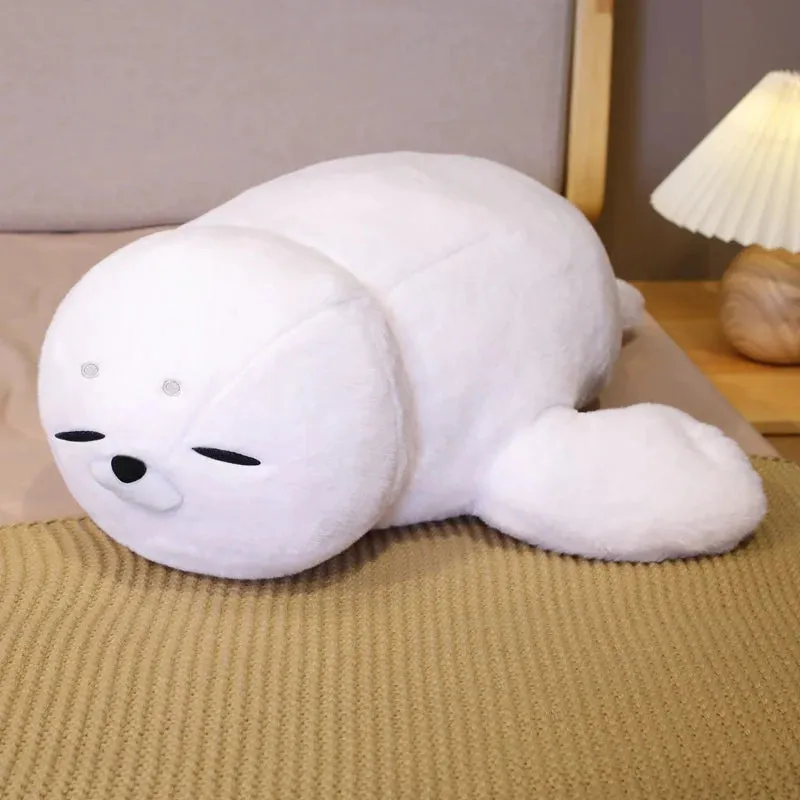 Fluffy Sleepy Kawaii Seal Stuffed Animals Plushies