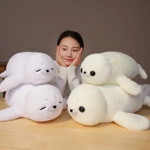 Fluffy Sleepy Kawaii Seal Stuffed Animals Plushies