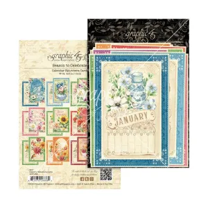 Graphic 45 Ephemera Card Set - Calendar - Season To Celebrate