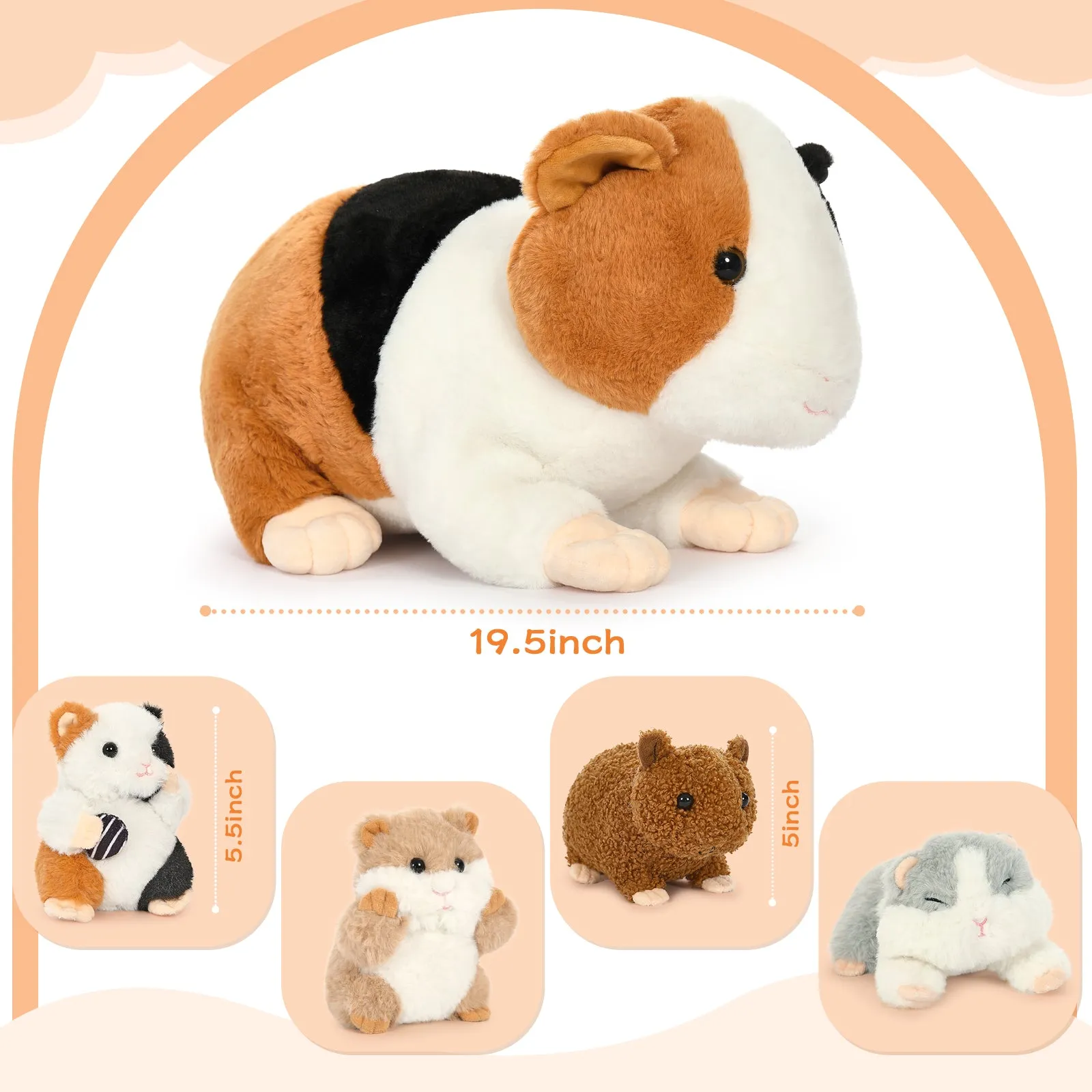 Guinea Pig Stuffed Animals, 19.68 Inches