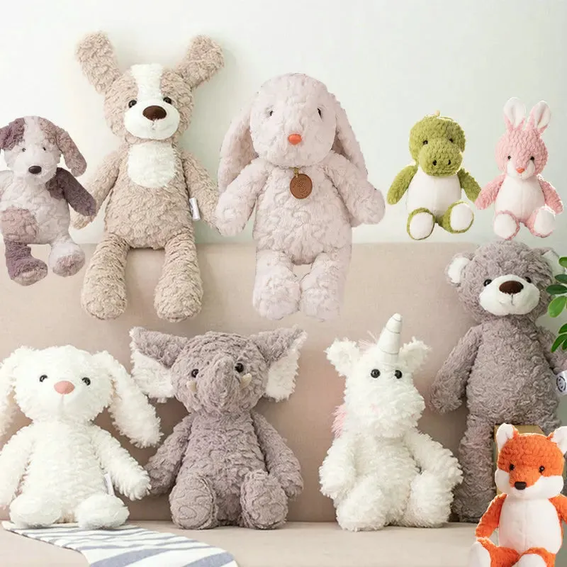 High Quality Soft Long Legs Bunny, Bear, Dog, Elephant, Unicorn - Cute Stuffed Cartoon Animals for Kids