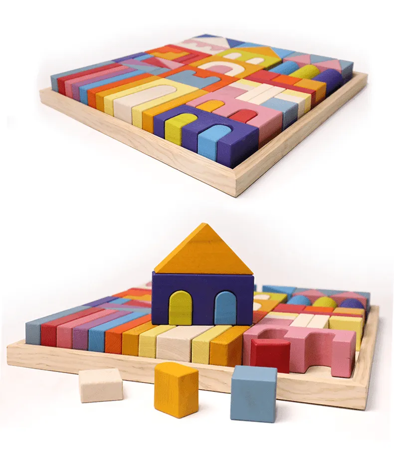 High Quality Wooden Castle Building Blocks