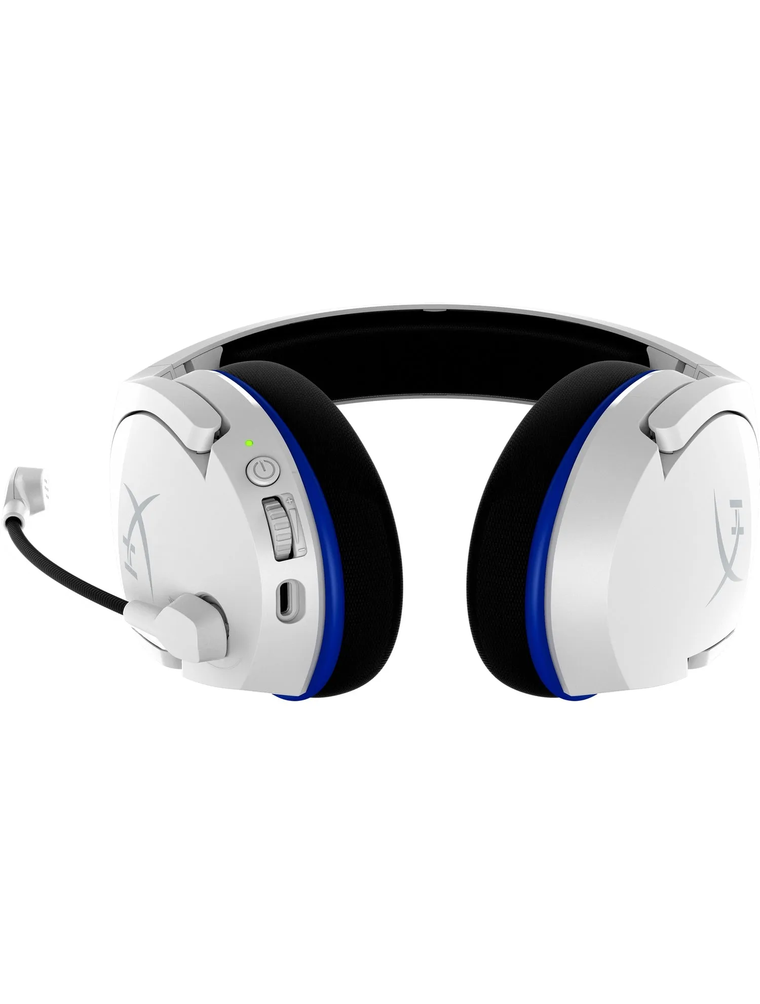 HP HyperX Cloud Stinger Core Wireless Gaming Headset for PS5-PS4, USB 2.0, White-Blue - 4P5J1AA