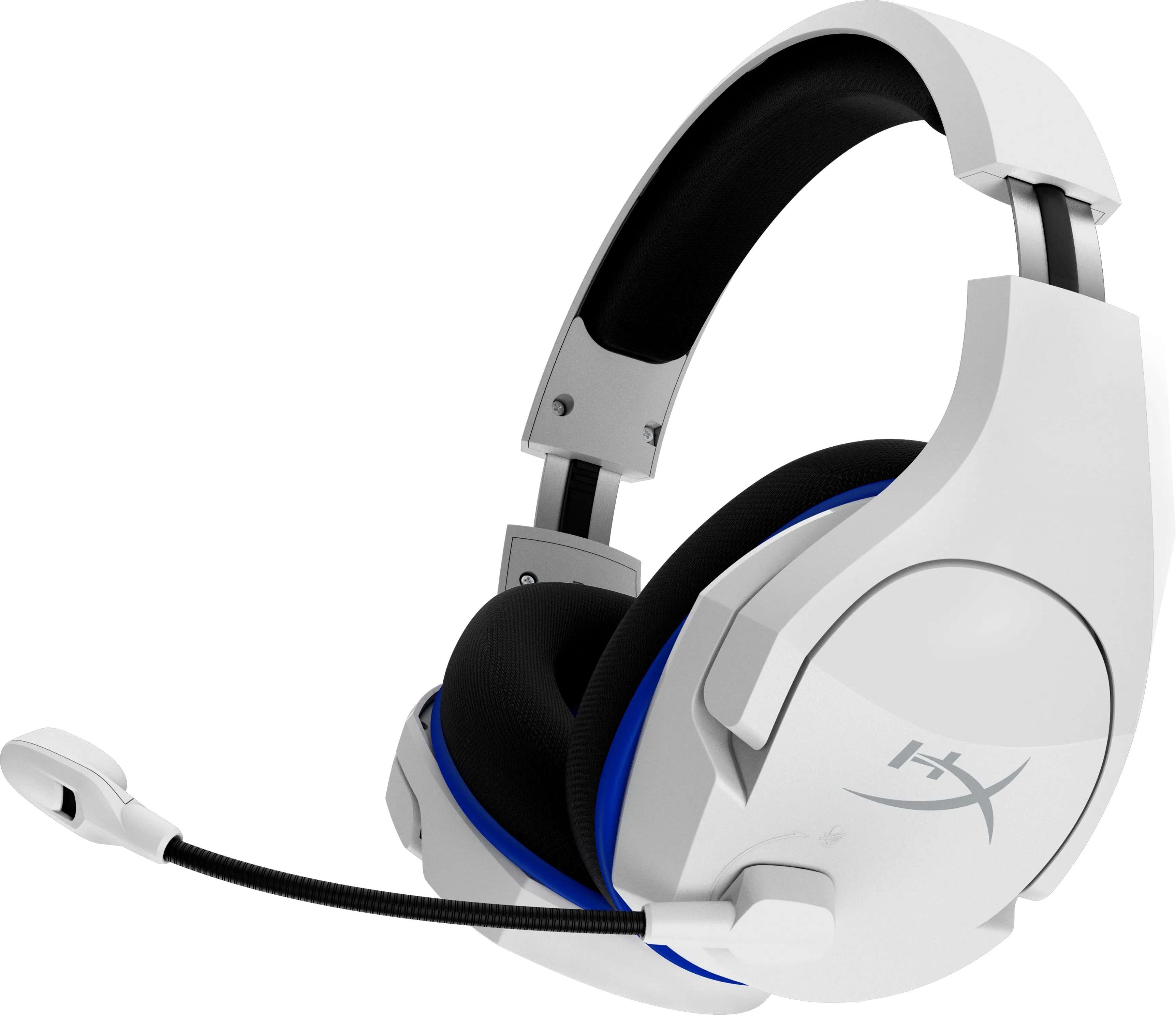 HP HyperX Cloud Stinger Core Wireless Gaming Headset for PS5-PS4, USB 2.0, White-Blue - 4P5J1AA