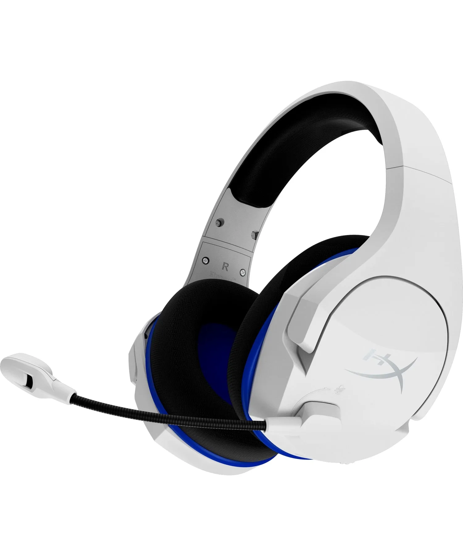 HP HyperX Cloud Stinger Core Wireless Gaming Headset for PS5-PS4, USB 2.0, White-Blue - 4P5J1AA