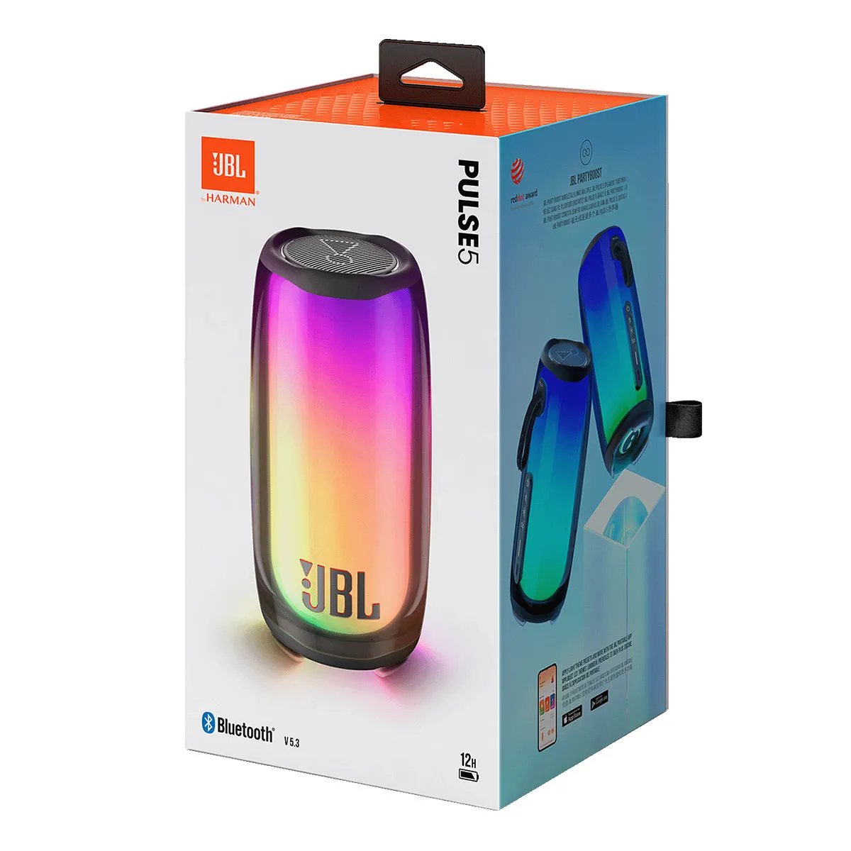 JBL Pulse 5 Portable Bluetooth Speaker with 360-Degree Light Show (Black)