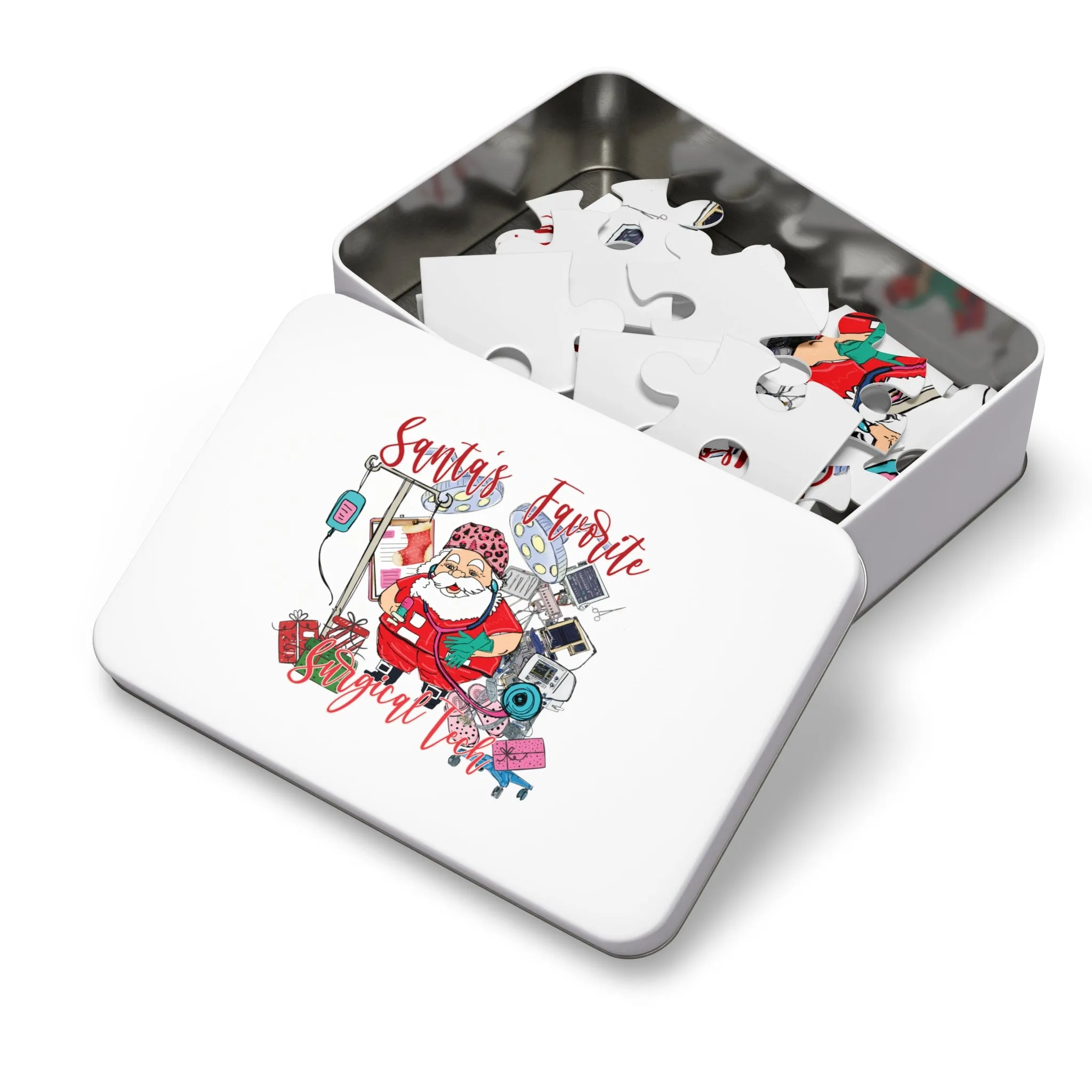 Jigsaw Puzzle, Santa's Favorite Surgical Tech, Personalised/Non-Personalised (30, 110, 252, 500,1000-Piece)