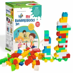 Kid's 100 Pcs Box Puzzle Blocks Toys Building & Construction Block Set for Children Boys and Girls (Multicolor)