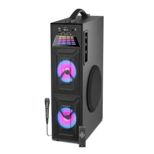 Kivart Soundbeat | 70W output | Wireless Karaoke Mic | RGB Lights | Led Display | Immersive Sound | Deep Bass