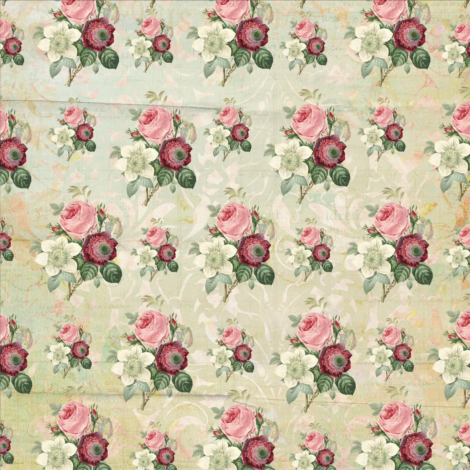 Memory Place  - Asuka Studio  Double-Sided Paper Pack A4 12 pack  Floral Tapestry*