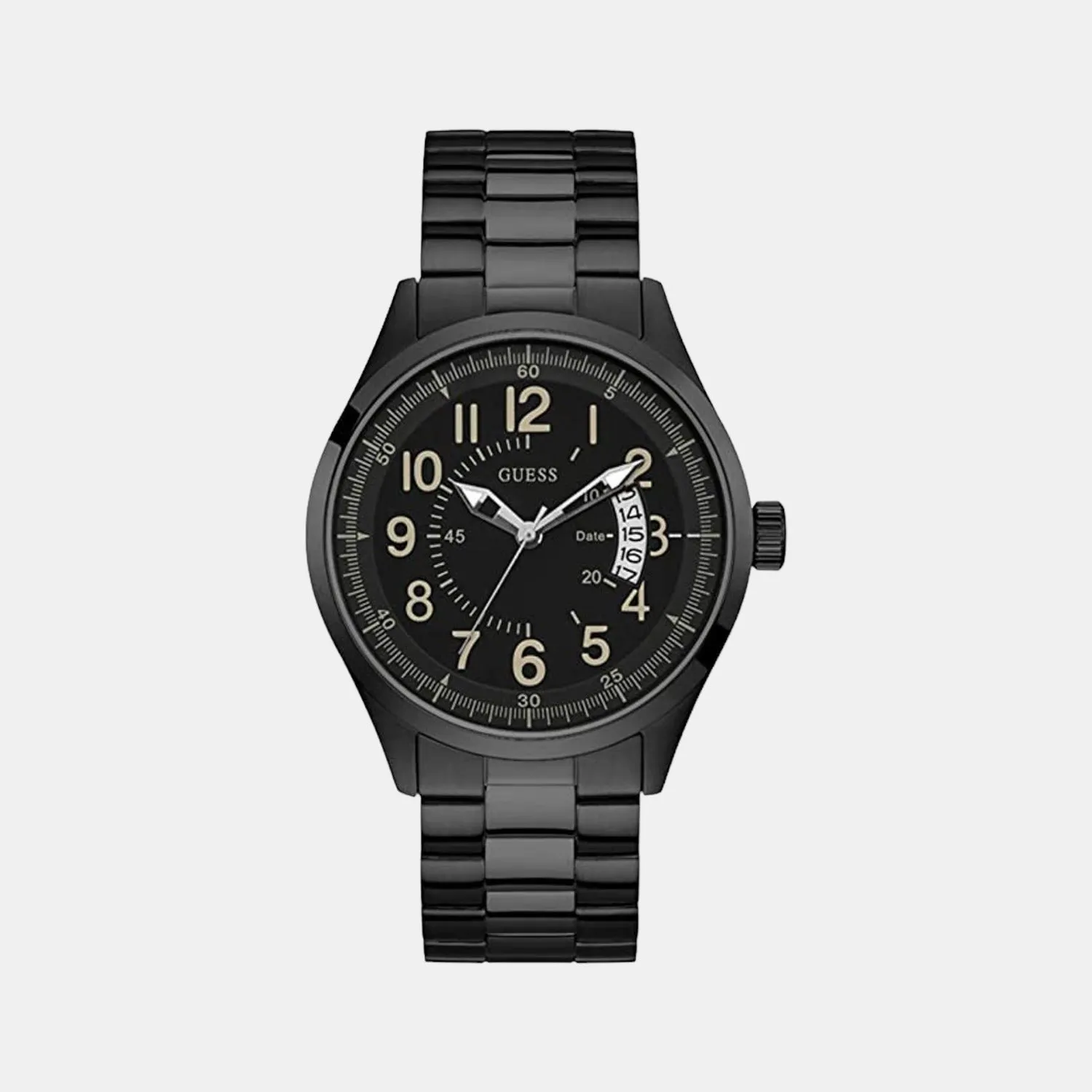 Men Black Analog Stainless Steel Watch W1245G3