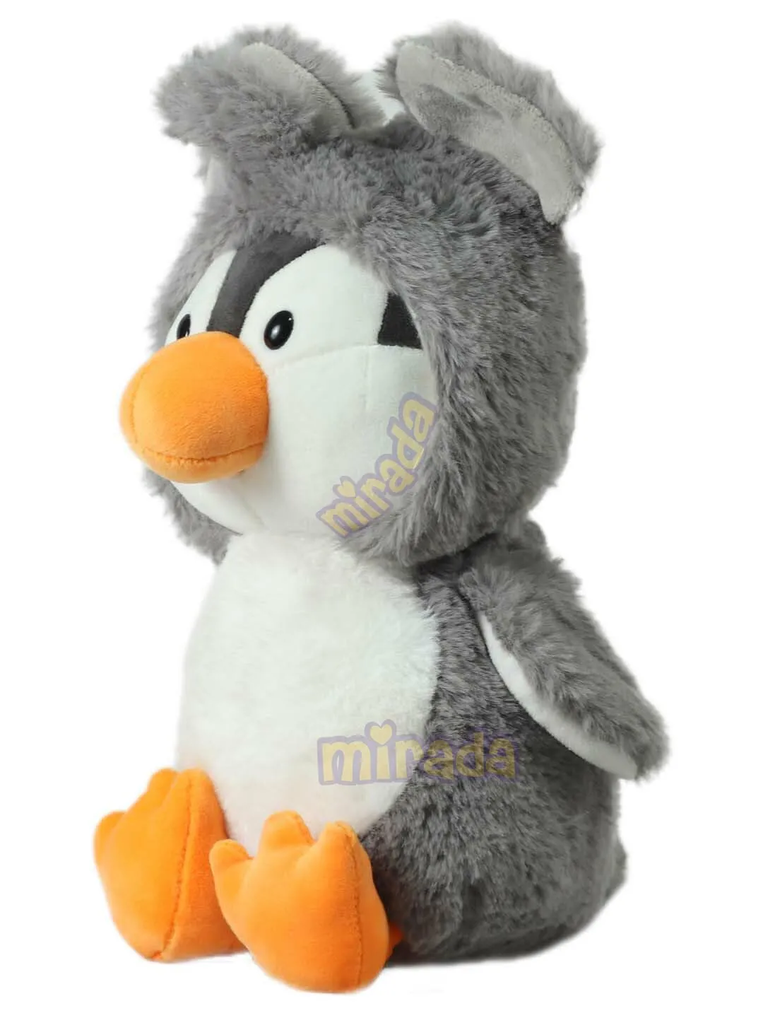 Mirada Cute Grey Penguin Soft Toy for Girls/Kids | Huggable Hoodie Penguin Soft Toy | Stuffed Plush Animal | Ideal for Birthdays & Special Occasions - 25cm