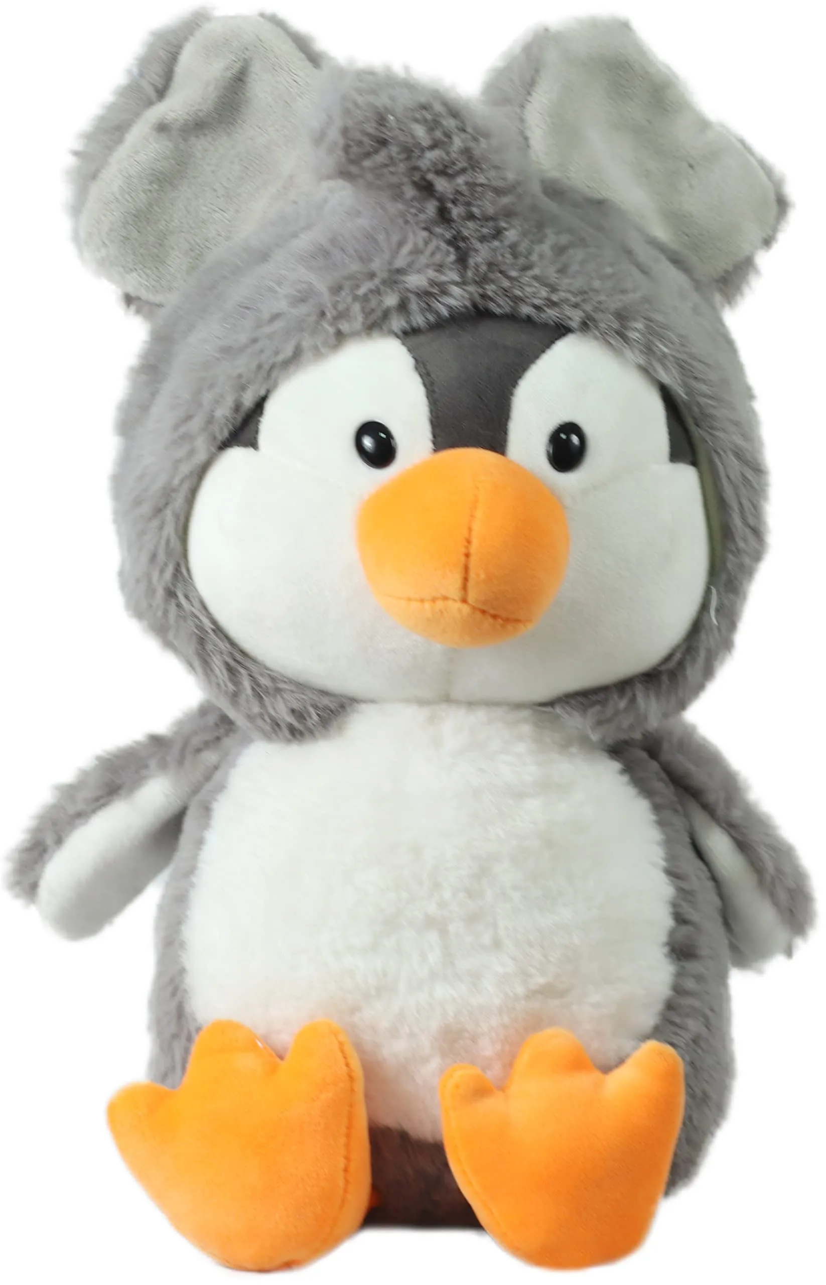 Mirada Cute Grey Penguin Soft Toy for Girls/Kids | Huggable Hoodie Penguin Soft Toy | Stuffed Plush Animal | Ideal for Birthdays & Special Occasions - 25cm