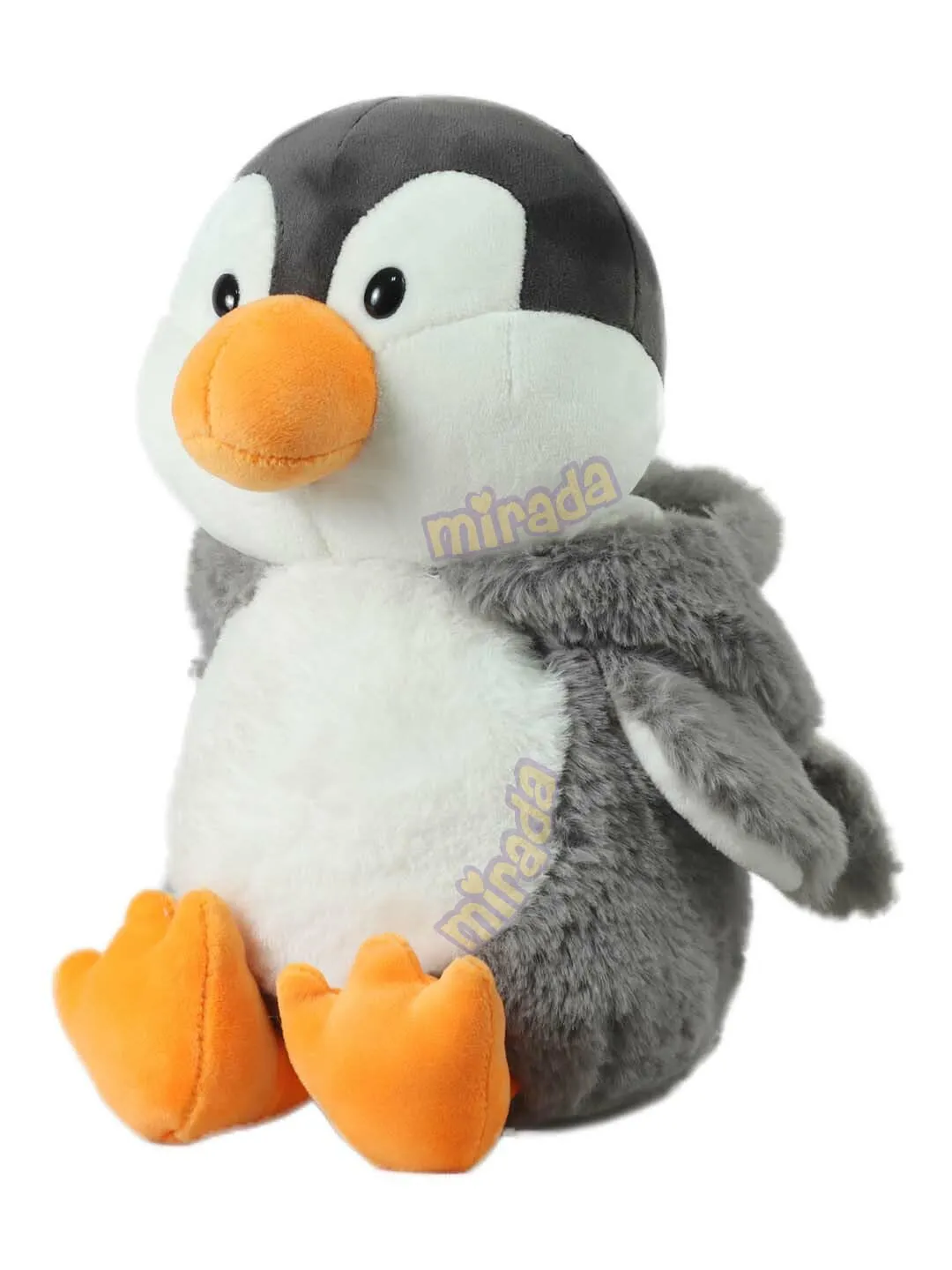 Mirada Cute Grey Penguin Soft Toy for Girls/Kids | Huggable Hoodie Penguin Soft Toy | Stuffed Plush Animal | Ideal for Birthdays & Special Occasions - 25cm