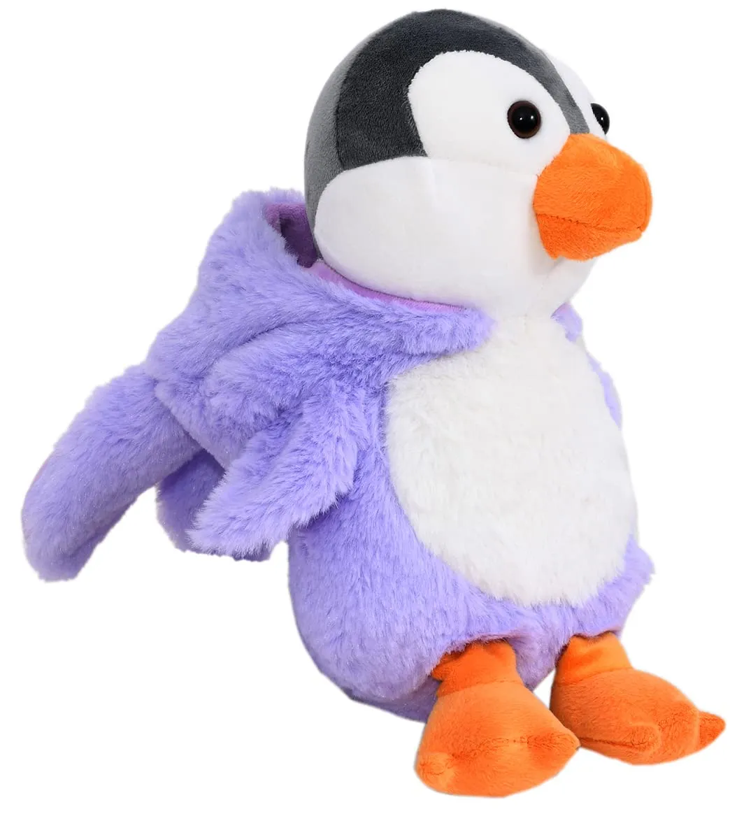 Mirada Cute Purple Penguin Soft Toy for Girls/Kids | Bunny/Rabbit Huggable Hoodie Penguin Soft Toy | Stuffed Plush Animal | - 23cm