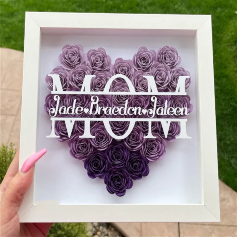 Mom Eternal Flower Photo Frame（Buy 1 Get 1Necklace）