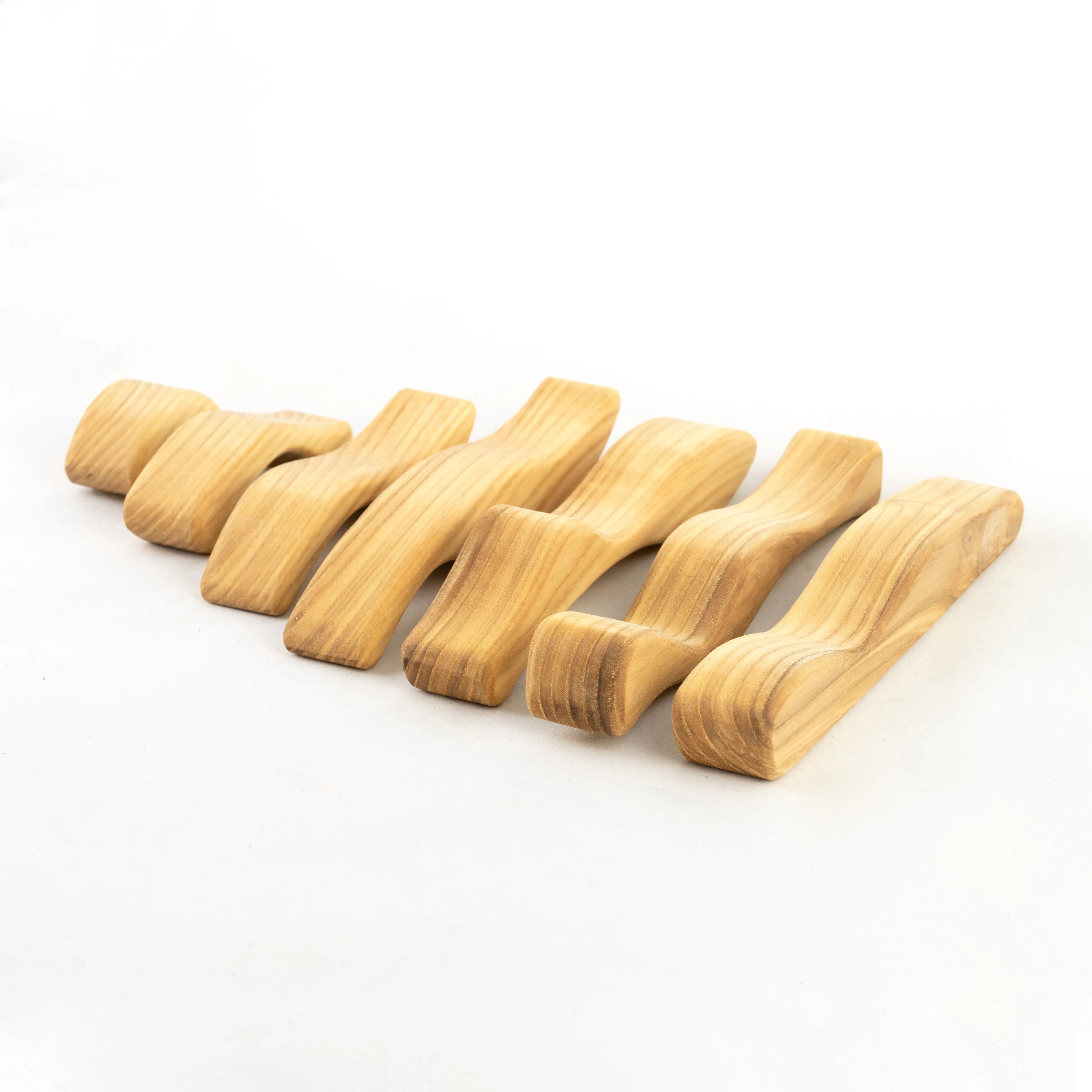 Natural Waves Wooden Sculptural Blocks Stacker Puzzle