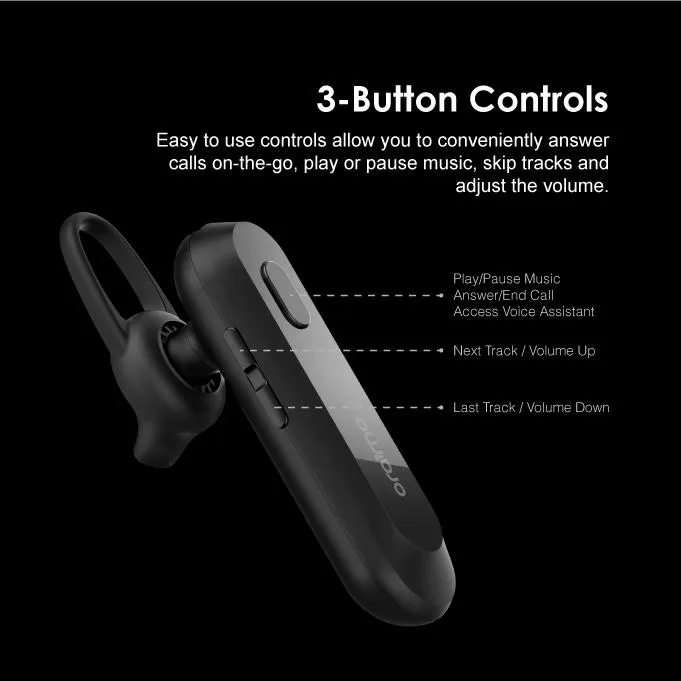 oraimo Senior BT5.0 Single-Side Talking Wireless Bluetooth Headsets