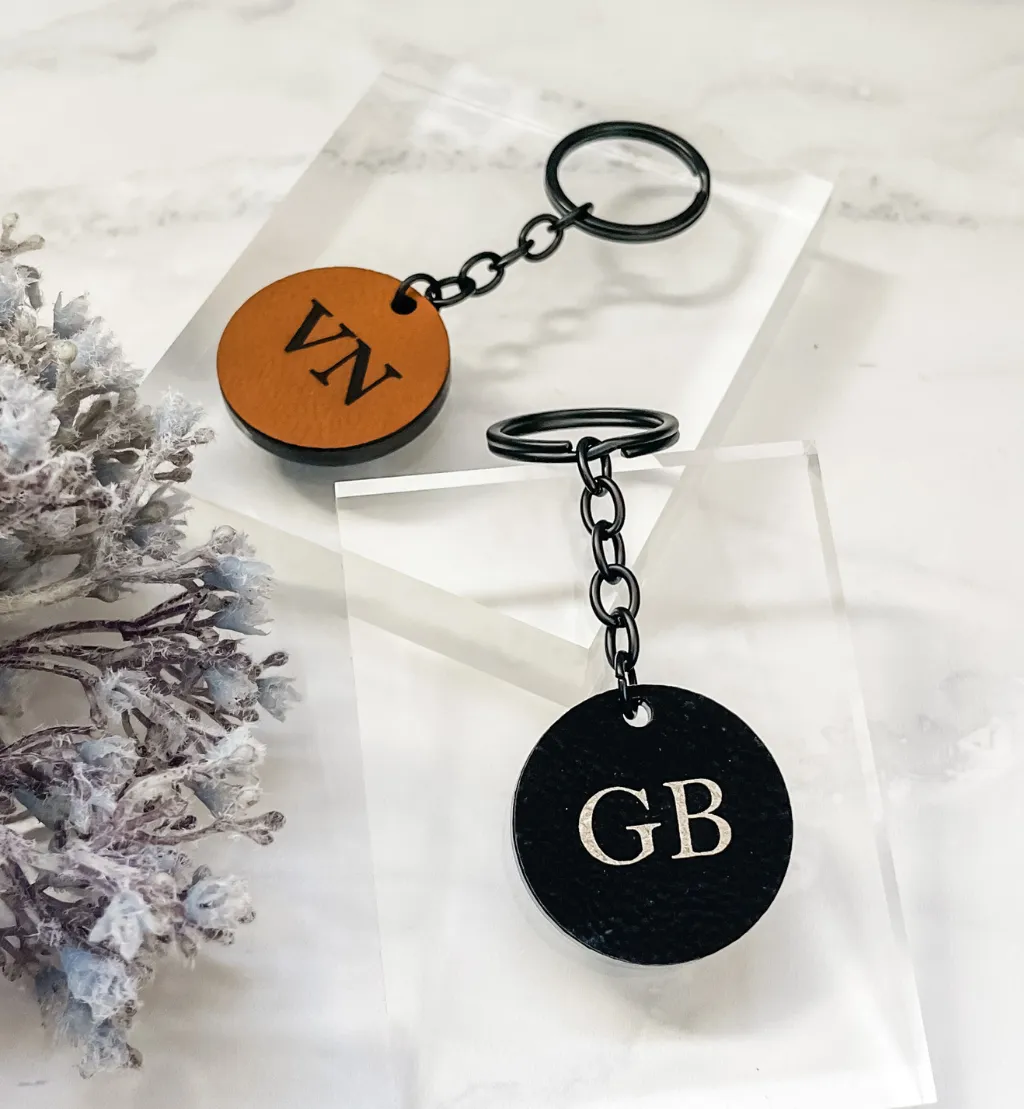 Personalised Leather Keyring