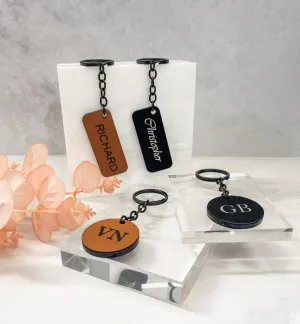 Personalised Leather Keyring