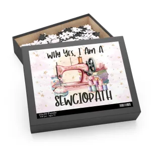 Personalised/Non-Personalised Puzzle, Sewing Quote, Why yes I am a Sewciopath (120, 252, 500-Piece)