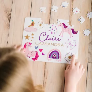 Personalized Unicorns Puzzles for Kids