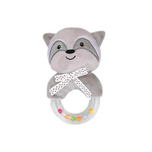 Plastic Ring Rattle - Gray Fox