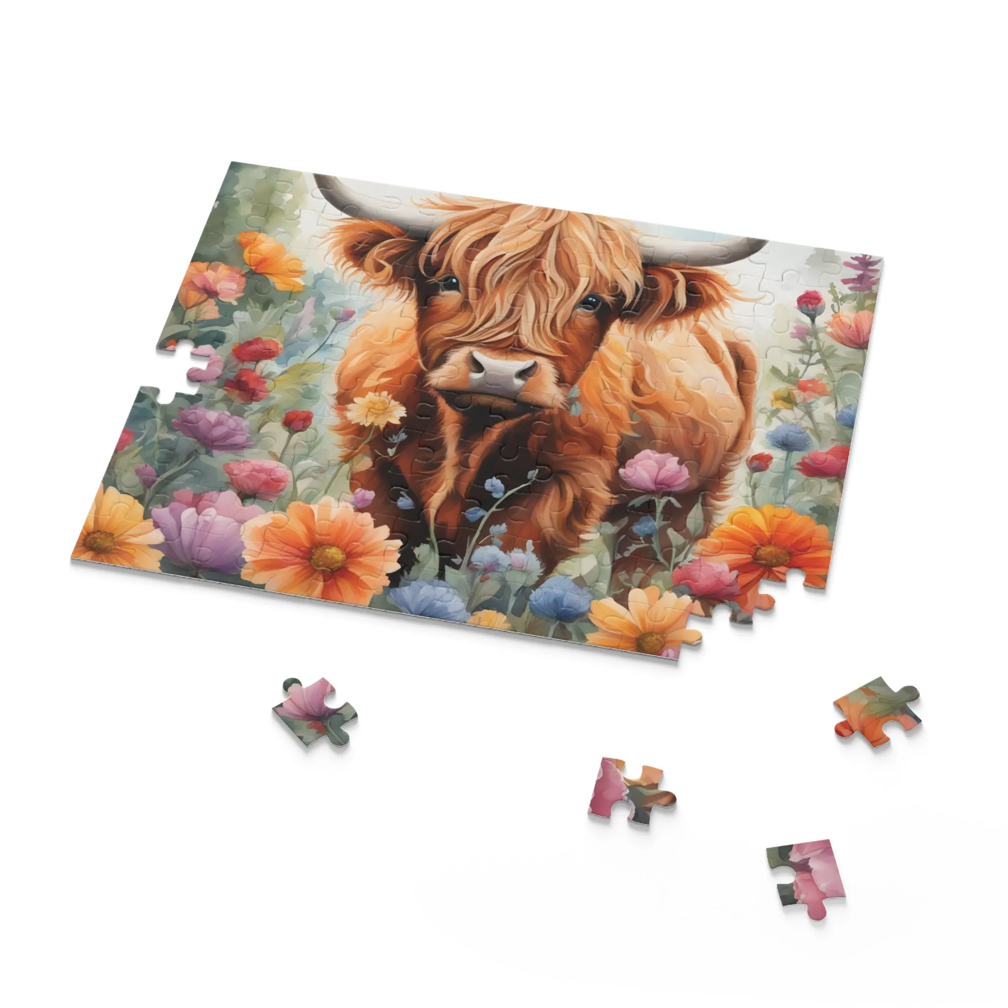 Puzzle,  Highland Cow (120, 252, 500-Piece) awd-642