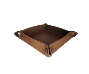 "The Gulch" Leather Travel Valet Tray