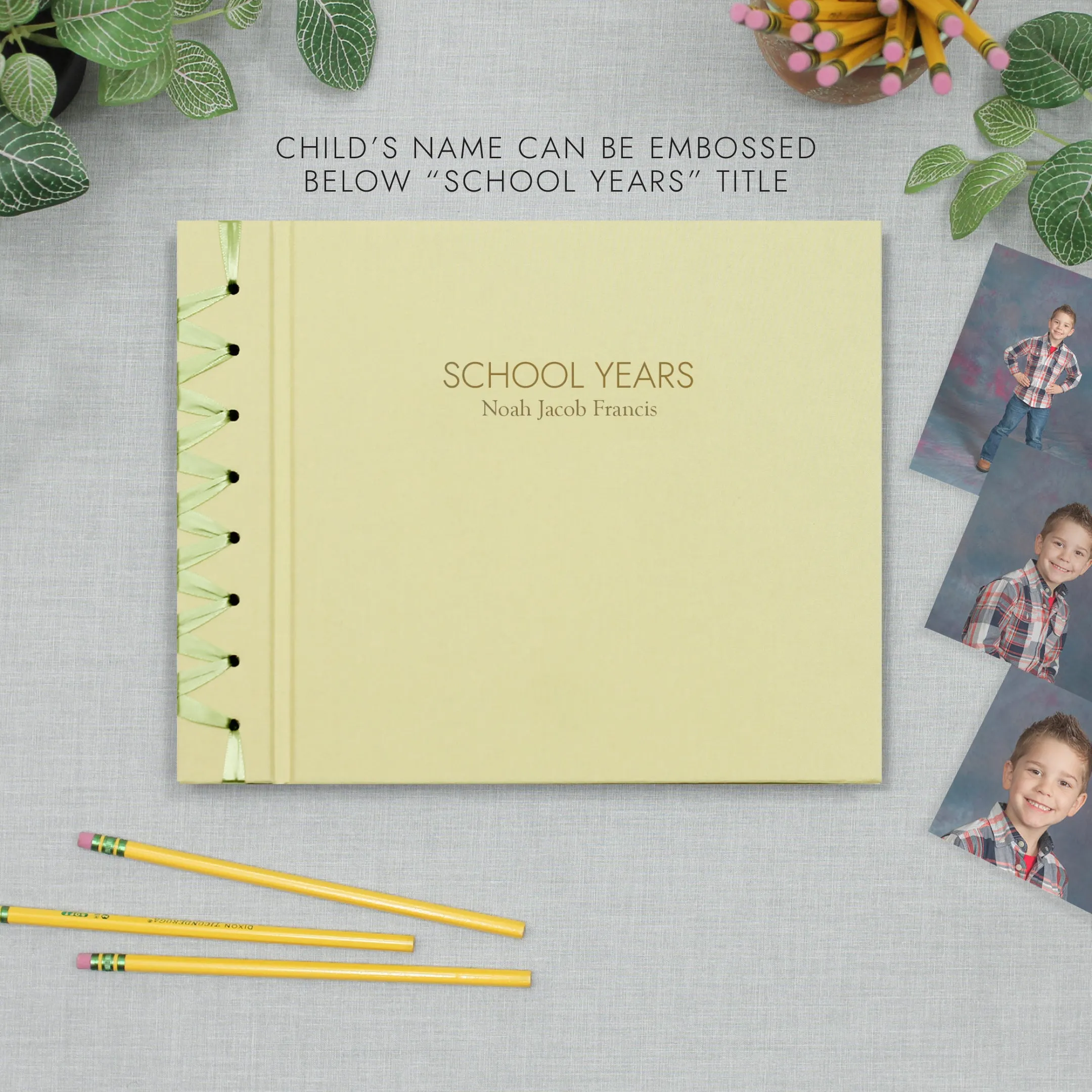 School Years Memory Album with Celery Cotton Cover