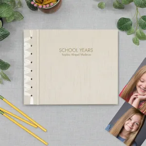 School Years Memory Album with Champagne Silk Cover